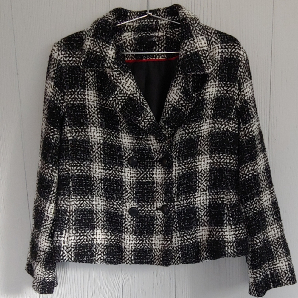 East 5th Tweed Plaid Jacket